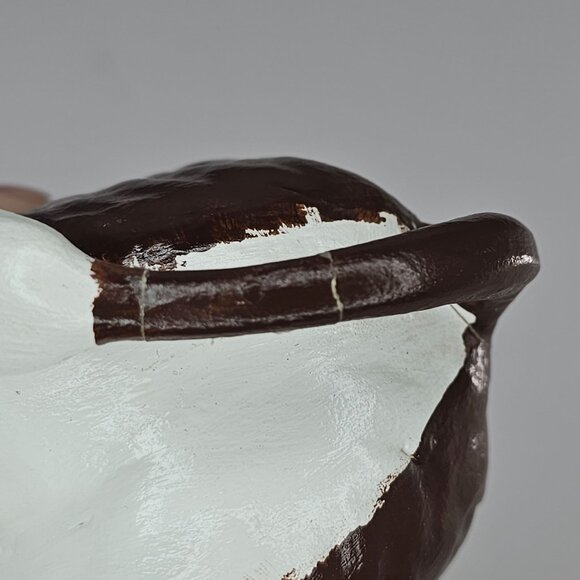 Handcrafted Oklahoma Pollettes Ceramic Cow Figurine Brown & White *Repaired* - Picture 10 of 10